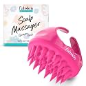 FABSKIN Hair Scalp Massager Shampoo Brush with Soft Silicone Bristles, Anti Dandruff, Exfoliating with Scalp Care, Manual Hair Massager for Blood Circulation (Pink)