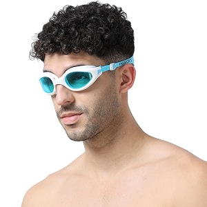 fabsports adjustable swim goggles for men amp women anti-fog anti-uv leakproof comfortable fit for ages 10 one-button easy adjustment ideal for outdoor and indoor swimming surfing and kayaking