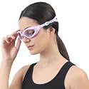 FABSPORTS Adjustable Swim Goggles for Men &amp; Women, Anti-Fog, Anti-UV, Leakproof, Comfortable Fit for Ages 10+, One-Button Easy Adjustment, Ideal for Outdoor and Indoor Swimming, Surfing, and Kayaking