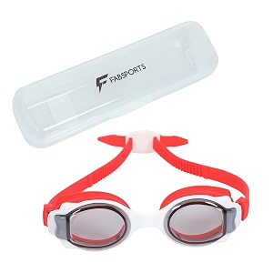 fabsports kids swimming goggles with box for boys amp girls anti-fog anti uv swim goggles for kids of age 3-10 years