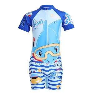 FABSPORTS Kids Swimsuit Set Printed One-Piece Swimwear