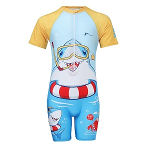 FABSPORTS Kids Swimsuit Set Printed One-Piece Swimwear