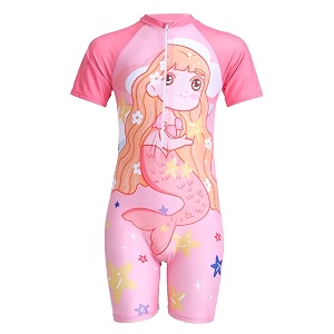 FABSPORTS Kids Swimsuit Set Printed One-Piece Swimwear