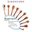 FABULO Wooden Handmade Non Stick Serving Spoon Set - Wood Spoons/Spatula for Cooking - Kitchen Tools - Set of 10
