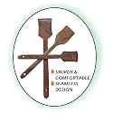 FABULO Wooden Handmade Non Stick Serving Spoon Set - Wood Spoons/Spatula for Cooking - Kitchen Tools - Set of 3