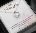FABUNORA Greeting Card, Jewelry Gift Set, Unique Birthday Gift for future wife Cubic Zirconia Sterling Silver Chain