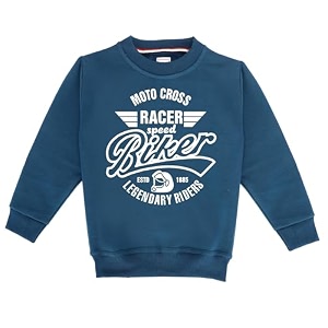 Kids Graphic Print Woolen Sweatshirts with Round