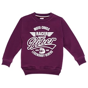 Kids Graphic Print Woolen Sweatshirts with Round
