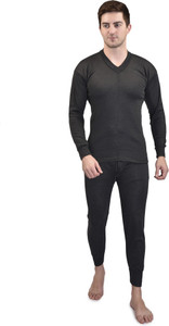 fabvio plus winter wear v neck men top - pyjama set thermal