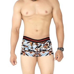 Regular Fit Printed Cotton Trunks for Men