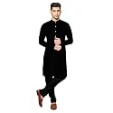 Men39s Full Black Casual Premium Cotton Kurta