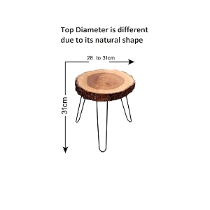 sheesham wood small end tableside tableplant standround stool with hairpin legs for home decor wood natural