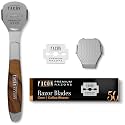 Facón Professional Callus Shaver Remover with 50 Blades, Pedicure Razor for Feet &amp; Hands, Foot Razor for Callus Removal, Callus Blade Remover, Corn Shaver, Surgical Grade Premium Stainless Steel Tool