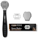 Facón Professional Callus Shaver Remover with 50 Blades, Pedicure Razor for Feet &amp; Hands, Foot Razor for Callus Removal, Callus Blade Remover, Corn Shaver, Surgical Grade Premium Stainless Steel Tool