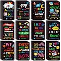 Faccito 48 Pcs Bible Verse Mini Notepad Christian Mini Notebook, Bright