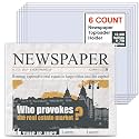 Faccito 6 Pcs Hard Newspaper Holder, 13 X 11'', 4.5mm Rigid PVC