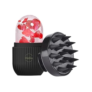 blaxstoc face ice roller massager ice cube roller for face eyes and neck naturally conditioning and skin with hair scalp massager- combo pack 2