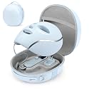 Face Mask Case Compatible with Shark CryoGlow LED Face Mask, Water-Resistant PU Exterior, Detachable Molded Insert & EVA Cushioning, Travel Storage with Carry Handle & Shoulder Strap, Case Only