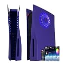 Faceplate for PS5 with RGB Light Strip and Dust Filter for Cooling Vents DOBEWINGDELOU 400+ Effects LED Light Ring Console Cover for PS 5 Disc Edition DIY Decoration Kit Accessories Purple