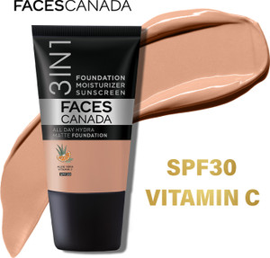 faces canada all day hydra matte  3 in 1 moisturizer  spf 30  waterproof foundation