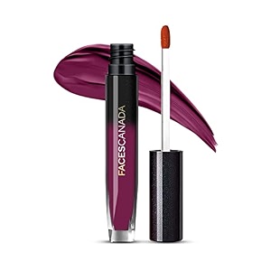 faces canada comfy silk liquid lipstick - elegant maroon 08 3ml  satin matte hd finish  luxe comfort  longlasting  no dryness  smooth texture  mulberry oil amp shea butter for plump hydrated lips