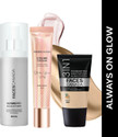FACES CANADA Strobe Cream (18ml) + Hydra Matte Foundation (18ml) + Makeup Fixer (50ml) |Glowy Primer  - 86 ml
