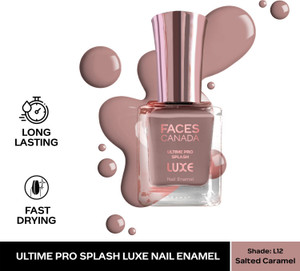 faces canada ultime pro splash luxe nail enamel  glossy finish  quick drying salted caramel l12