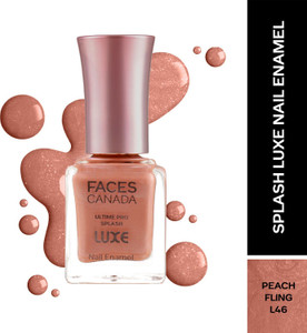 faces canada ultime pro splash luxe nail enamel  glossy finish  quick drying peach fling l46