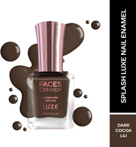 faces canada ultime pro splash luxe nail enamel  glossy finish  quick drying dark cocoa l41
