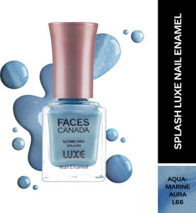faces canada ultime pro splash luxe nail enamel  glossy finish  quick drying aquamarine aura l66