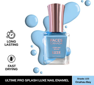 faces canada ultime pro splash luxe nail enamel  glossy finish  quick drying onahau bay l03