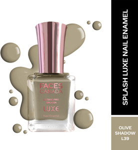 faces canada ultime pro splash luxe nail enamel  glossy finish  quick drying olive shadow l39
