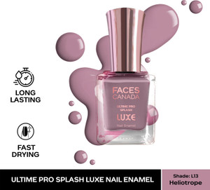 faces canada ultime pro splash luxe nail enamel  glossy finish  quick drying heliotrope l13