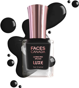 faces canada ultime pro splash luxe nail enamel  glossy finish  quick drying charcoal l25