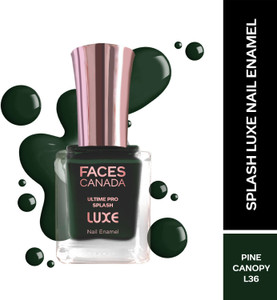 faces canada ultime pro splash luxe nail enamel  glossy finish  quick drying pine canopy l36