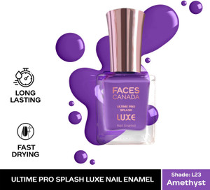 faces canada ultime pro splash luxe nail enamel  glossy finish  quick drying amethyst l23
