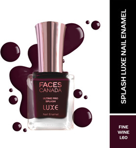 faces canada ultime pro splash luxe nail enamel  glossy finish  quick drying fine wine l60