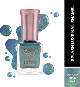 faces canada ultime pro splash luxe nail enamel  glossy finish  quick drying aurora blue l33