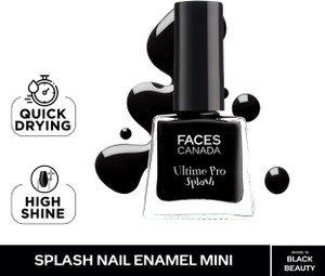 faces canada ultime pro splash mini nail enamel black beauty 15