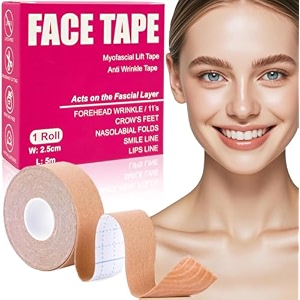 facial myofascial lift tape face lift tape face toning belts anti wrinkle neck lift tape unisex for firming and tightening skin 25cm5m uncut