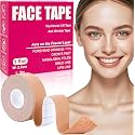 Facial Myofascial Lift Tape Face Lift Tape Face Toning Belts Anti Wrinkle Neck Lift Tape Unisex For Firming and Tightening Skin 2.5cm*5m Uncut