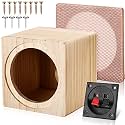 Facmogu 8" Ported Wooden Speaker Enclosure, Vented Unloaded Solid Wood Box