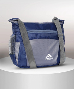 facto blue grey sling bag blue grey men  women sling bag - extra spacious