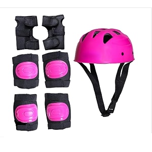 skating guard protective skating guard kit  skate cycling running protection set  multi sport gear for children age 8-12 years helmet type  pvc
