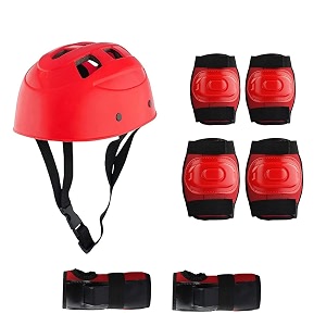 skating guard protective skating guard kit  skate cycling running protection set  multi sport gear for children age 8-12 years helmet type  pvc
