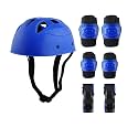 Skating Guard, Protective Skating Guard Kit | Skate, Cycling, Running Protection Set | Multi Sport Gear for Children Age 8-12 Years (Helmet Type : PVC)