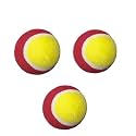 Soft Cricket Solid, Light Weight, Tennis Balls Practice, Training for All Age Group, Recommended for Indoor/Outdoor Street &amp; Beach (Pack of Three) (Color : Red &amp; Yellow)
