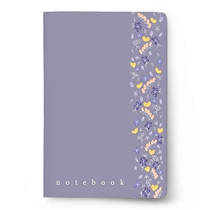 factor notes a5 notebook the lavender wildflower dot grid 160 pages 90 gsm thick paper  cute aesthetic notebook for women