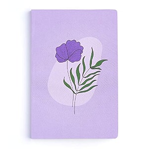 factor notes a5 notebook violet bloom dot grid 160 pages 90 gsm thick paper  cute aesthetic notebook for women