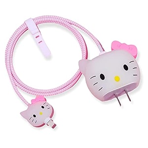 factotech protective charging case for iphone 111213141516pro maxfor 18w20w charger and charging cablehave durable cable sleeve -hello kitty